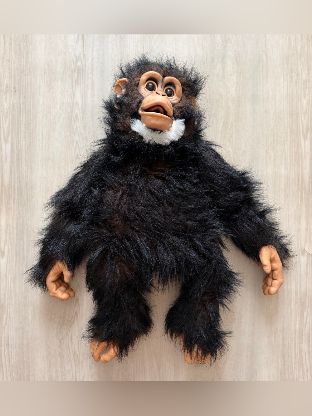 Vintage Axtell Expressions Inc Realist Lifelike Monkey Chimp Puppet by Toi FLAWS